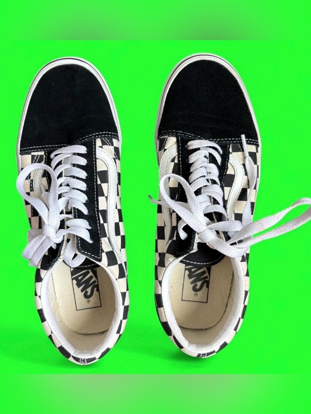 Vans Checkerboard Old Skool - Black & White - Picture 2 of 8